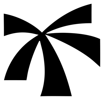 Bold Palm Tree Mark #ffffff/#000000