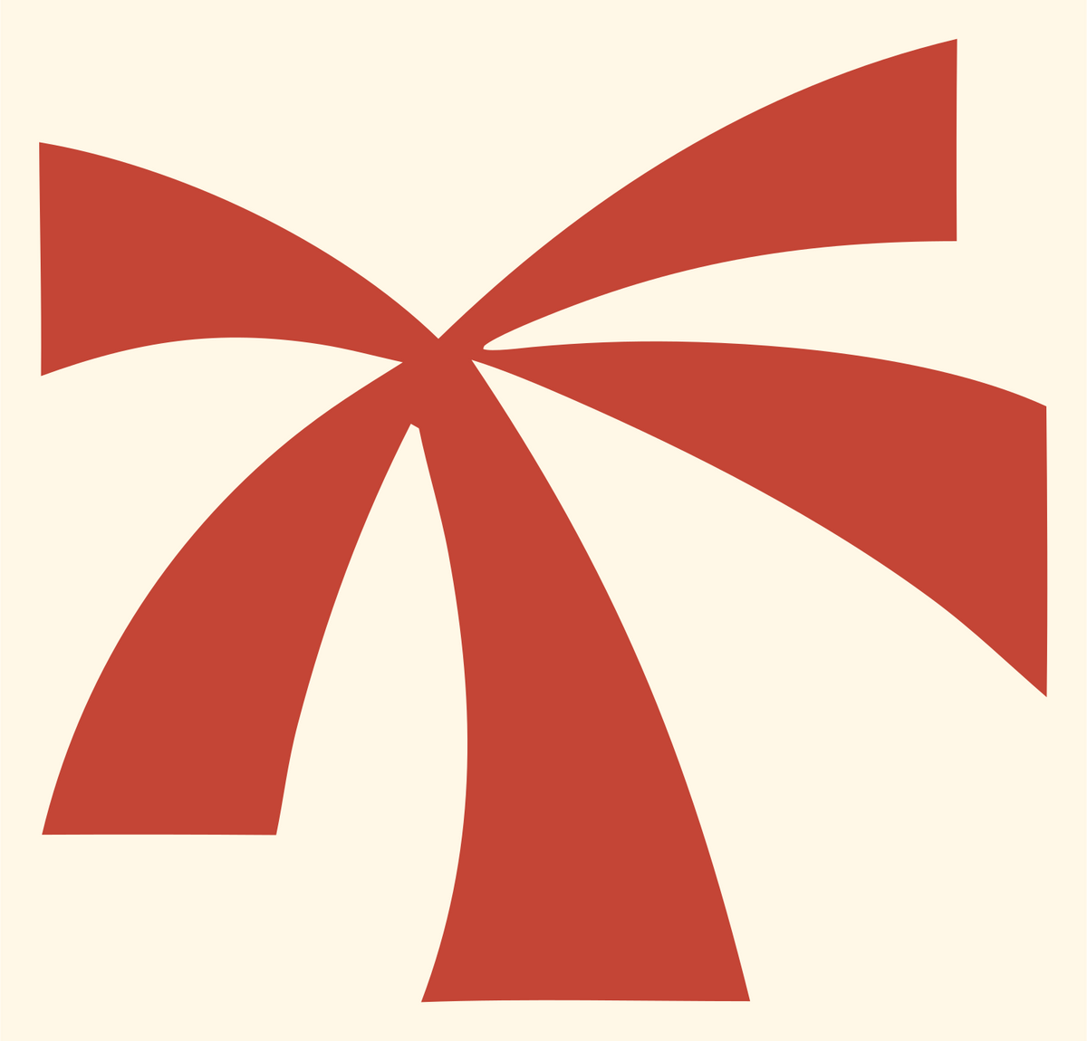 Bold Palm Tree Mark #fff8e7/#c44536