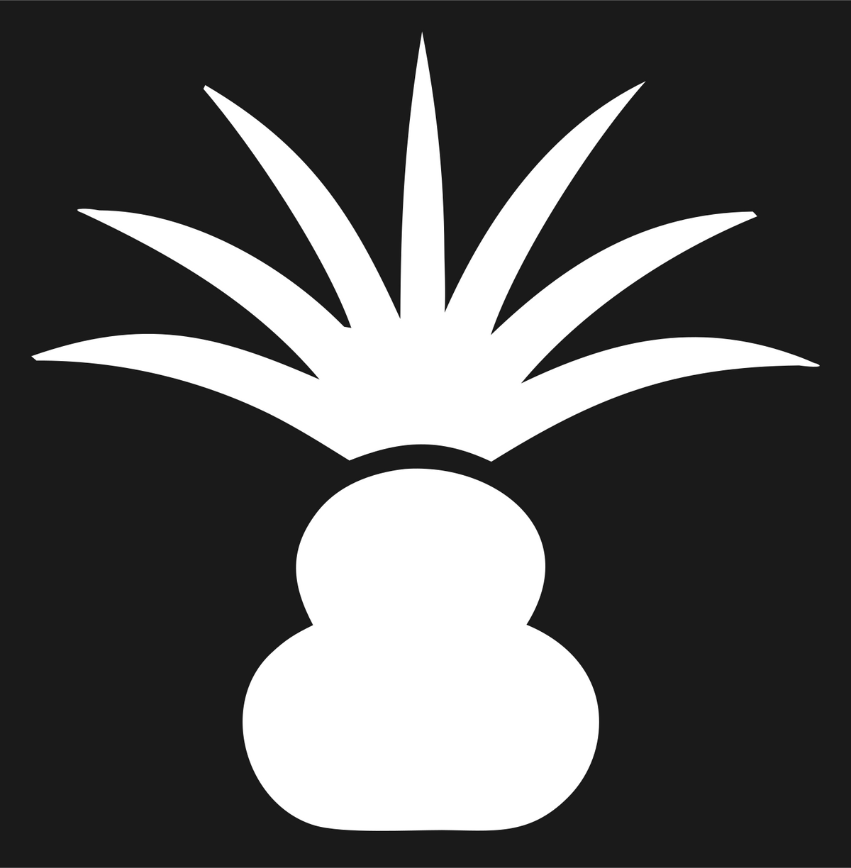 Bold Palm Leaf Crest #1a1a1a/#ffffff