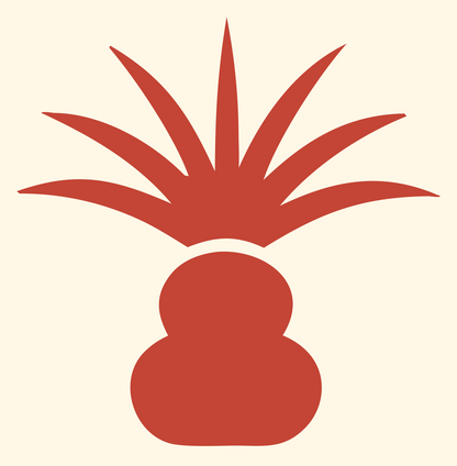 Bold Palm Leaf Crest #fff8e7/#c44536