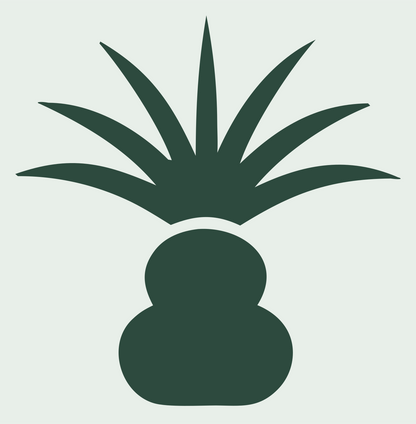 Bold Palm Leaf Crest #e8efe9/#2d4a3e