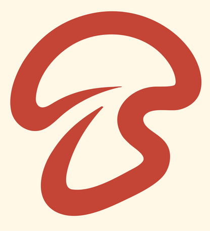 Monoline Bold Curved Mushroom Cap Icon #fff8e7/#c44536