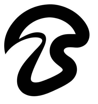 Monoline Continuous Stroke Mushroom Mark