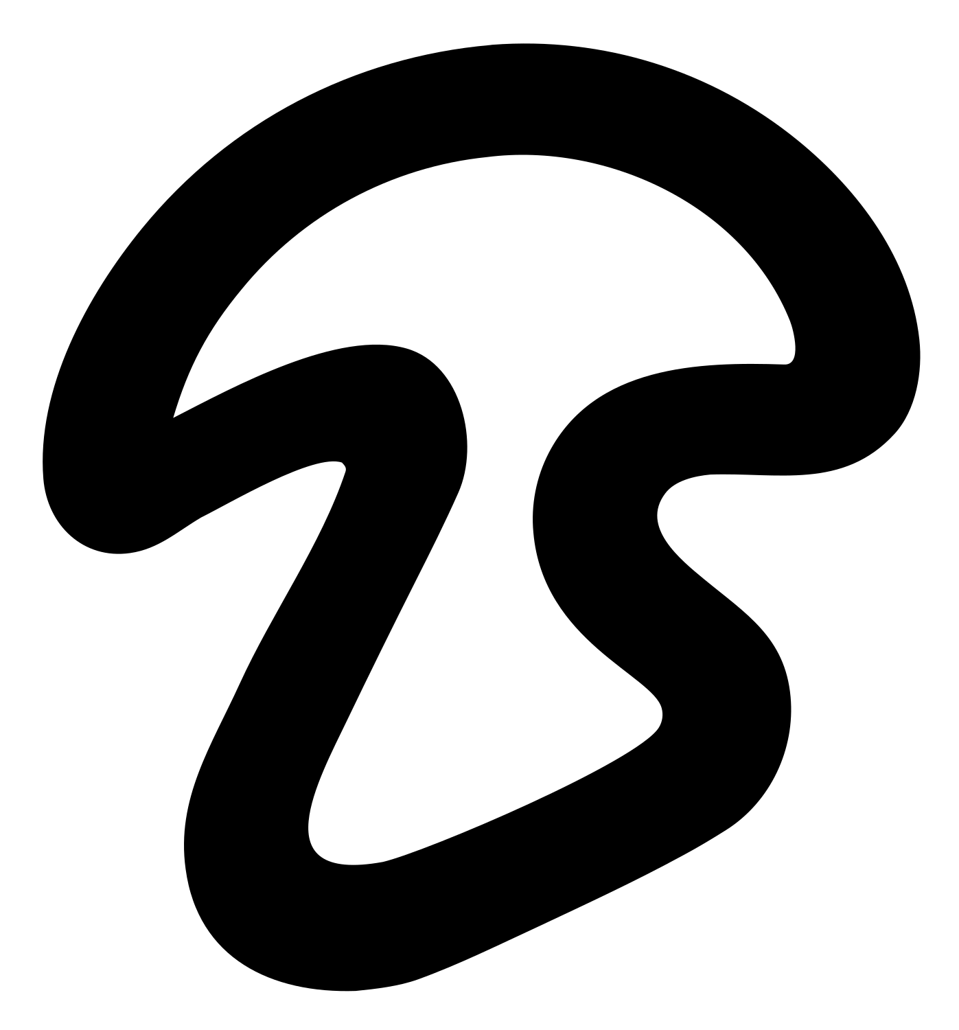 Monoline Open-Path Mushroom Side Mark #ffffff/#000000