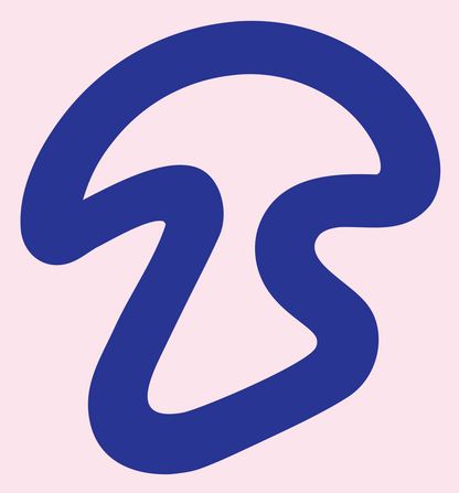 Monoline Open-Path Mushroom Side Mark #fce4ec/#283593