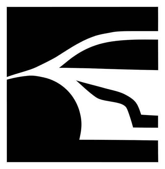 Negative Space Square Sports Car Mark