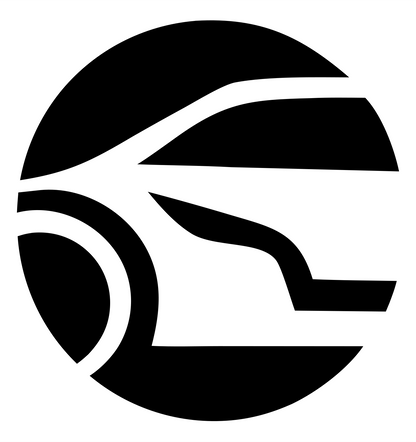 Negative Space Circle Sedan Side Emblem #ffffff/#000000