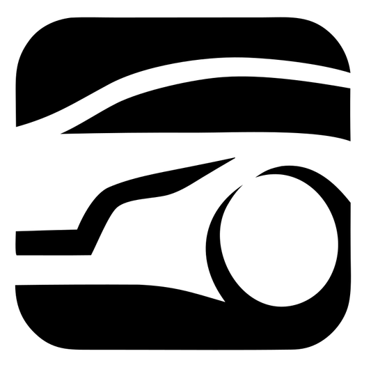 Negative Space Rounded Square Fog Light Car Mark