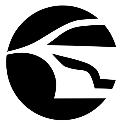 Negative Space Circle Bullet Train Mark