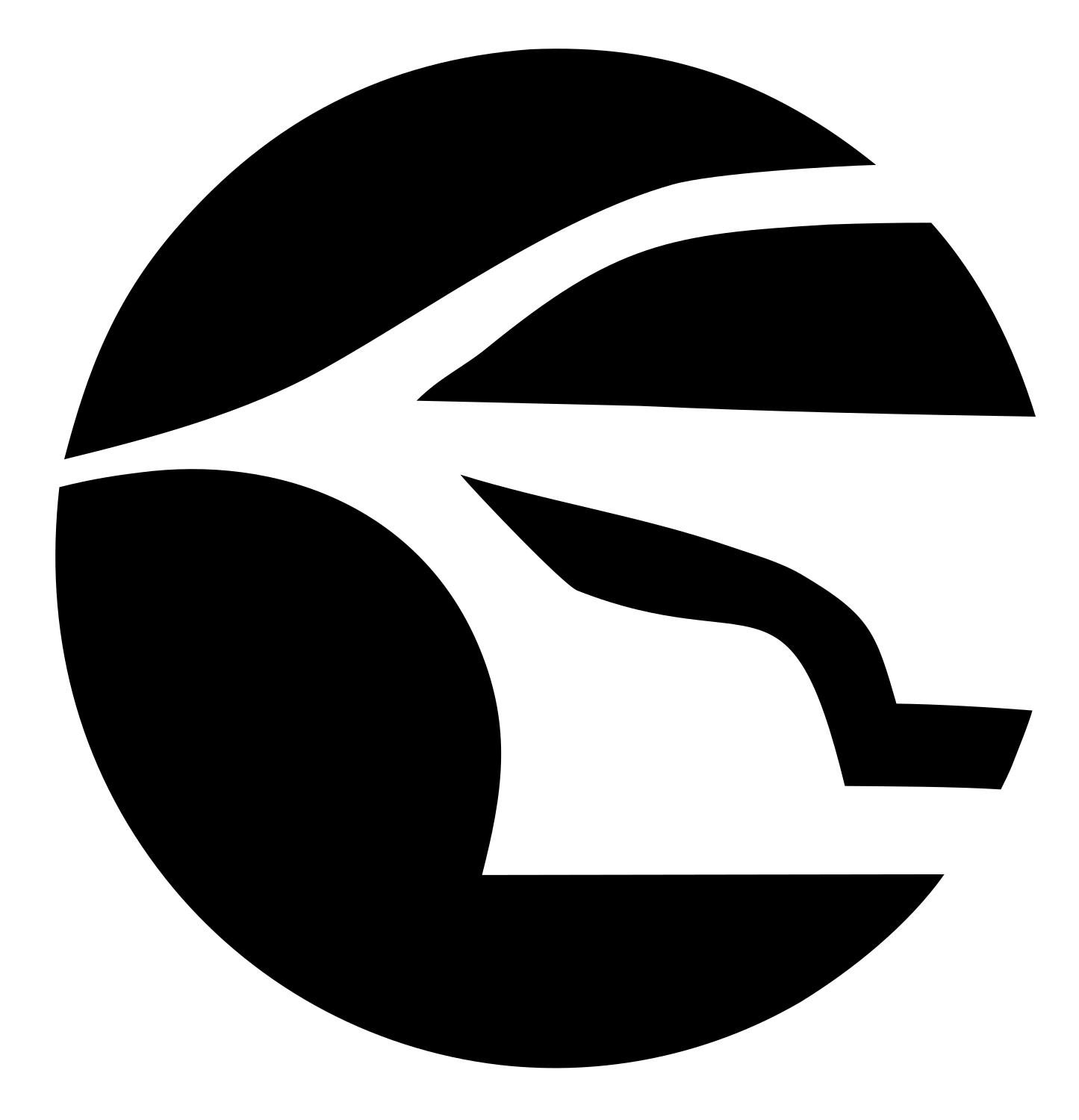 Negative Space Circle Bullet Train Mark #ffffff/#000000