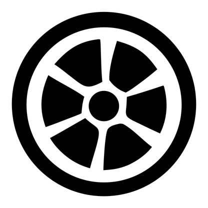 Negative Space Alloy Wheel Rim Mark