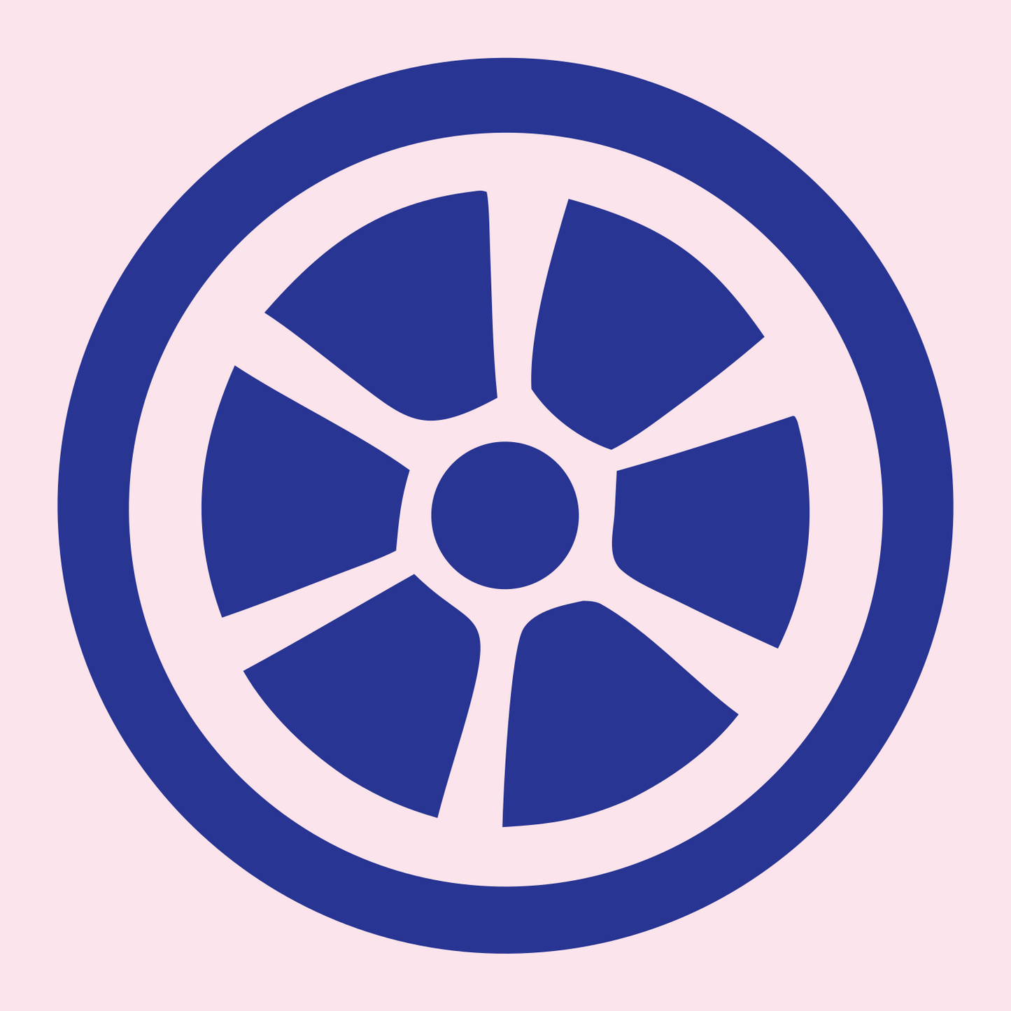 Negative Space Alloy Wheel Rim Mark #fce4ec/#283593
