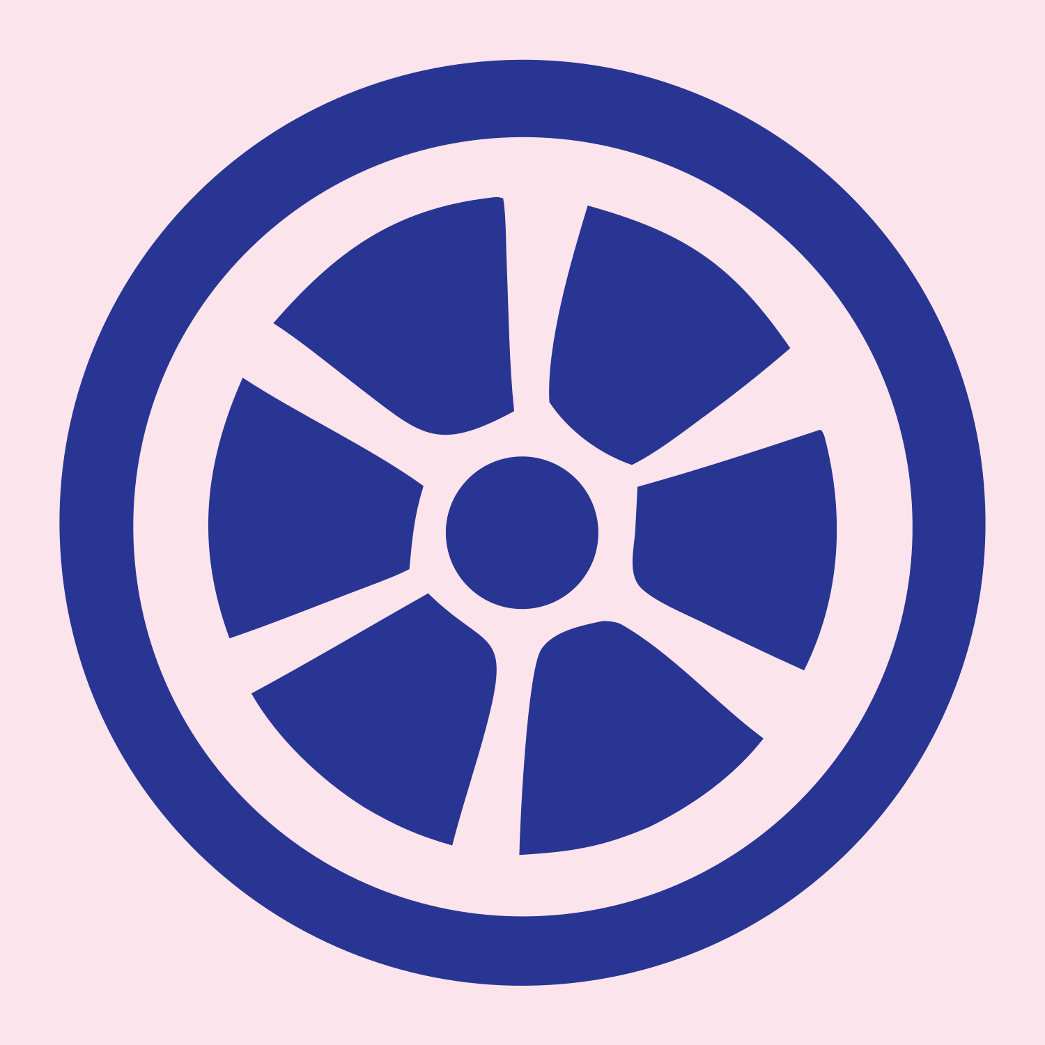 Negative Space Alloy Wheel Rim Mark #fce4ec/#283593