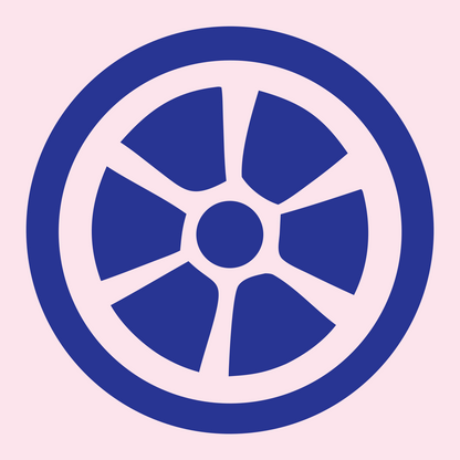 Negative Space Alloy Wheel Rim Mark #fce4ec/#283593