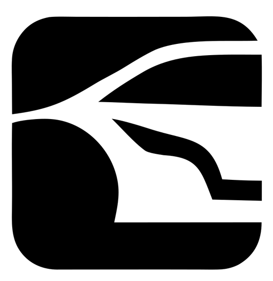 Negative Space Sleek Coupe Rooftop Icon