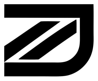 Brutalist Diagonal Stripe Jet Letter Mark #ffffff/#000000