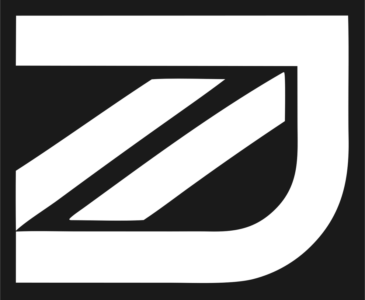 Brutalist Diagonal Stripe Jet Letter Mark #1a1a1a/#ffffff