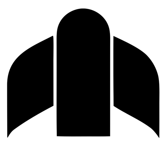 Brutalist Arched Wing Thrust Rocket Emblem