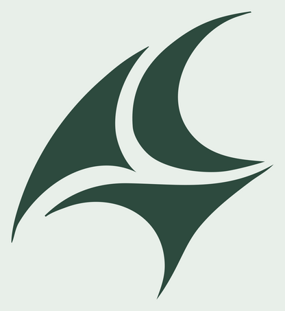 Ship Sails Logo #e8efe9/#2d4a3e