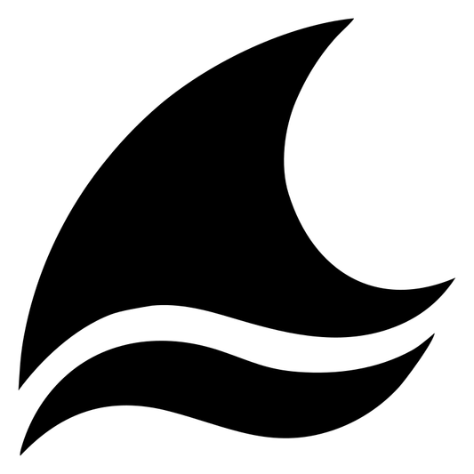 Fluid Flame Wave Sail Ship Icon