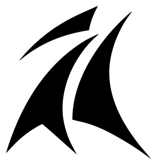 Sketch Style Layered Sail Schooner Emblem