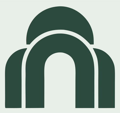 Layered Arch Dome Gateway Portal Mark #e8efe9/#2d4a3e