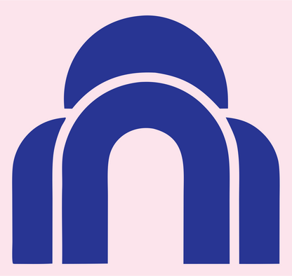 Layered Arch Dome Gateway Portal Mark #fce4ec/#283593