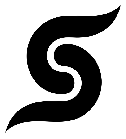 Fluid Swirl Letter S Rocket Mark