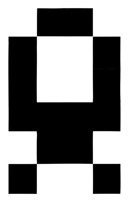 Pixel Art Retro Robot Train Icon #ffffff/#000000
