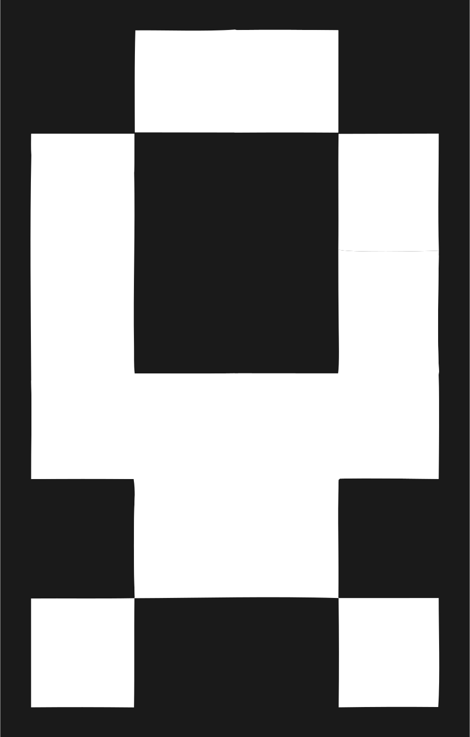 Pixel Art Retro Robot Train Icon #1a1a1a/#ffffff