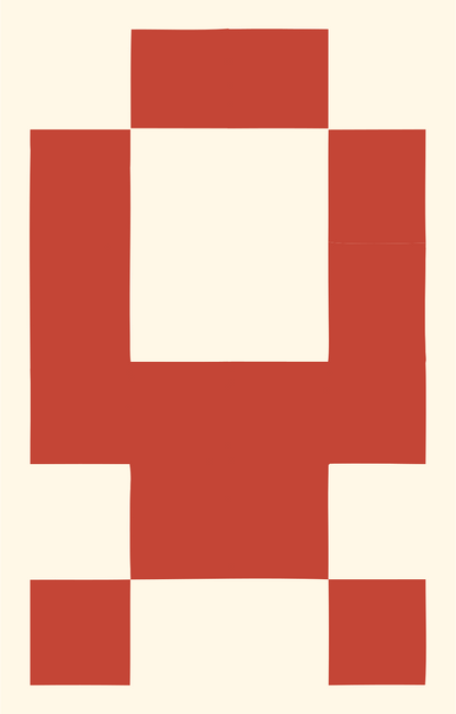 Pixel Art Retro Robot Train Icon #fff8e7/#c44536