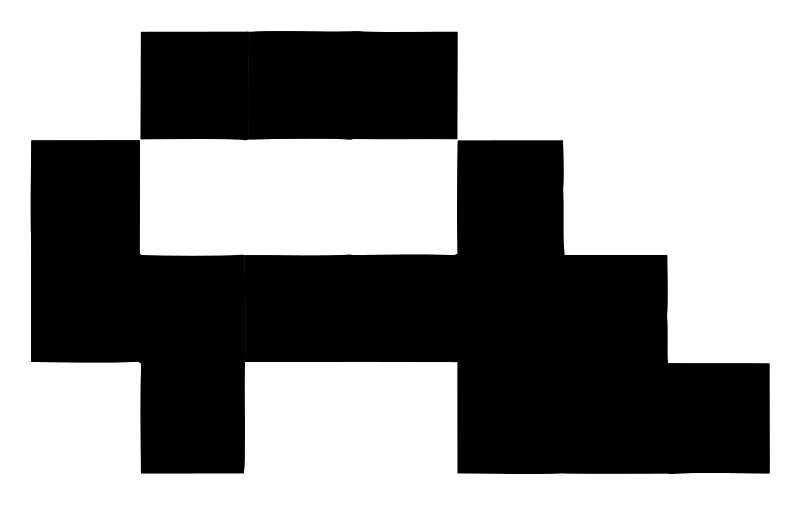 8-Bit Pixel Side View Train Mark
