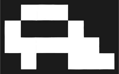 8-Bit Pixel Side View Train Mark #1a1a1a/#ffffff