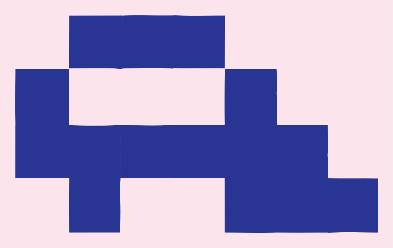 8-Bit Pixel Side View Train Mark #fce4ec/#283593