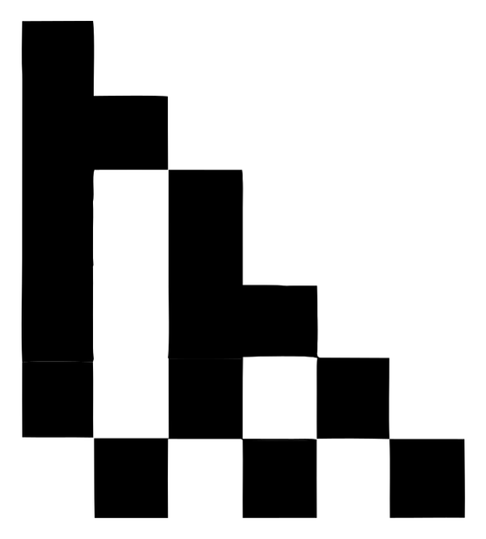 Pixel Staircase Descending Bar Chart Train Badge
