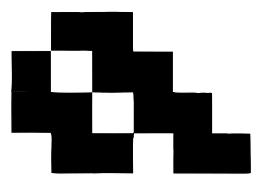 Pixel Block Mosaic Locomotive Emblem