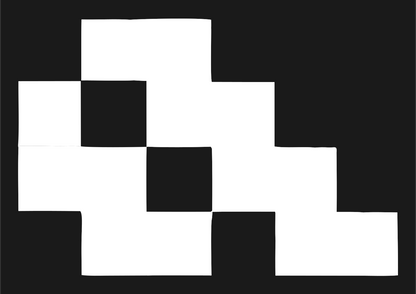 Pixel Block Mosaic Locomotive Emblem #1a1a1a/#ffffff