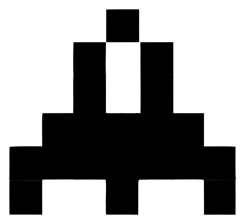 8-Bit Pixel Blocky Locomotive Front Crest