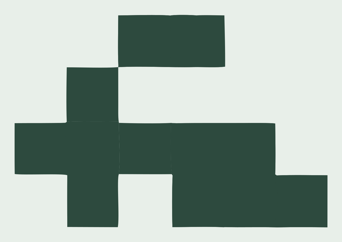 Pixel Grid Side Profile Train Icon #e8efe9/#2d4a3e