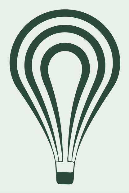 Swiss Style Concentric Stripe Balloon Mark #e8efe9/#2d4a3e