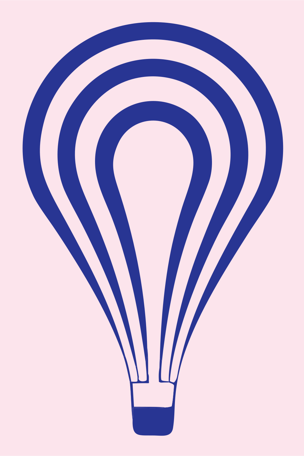 Swiss Style Concentric Stripe Balloon Mark #fce4ec/#283593