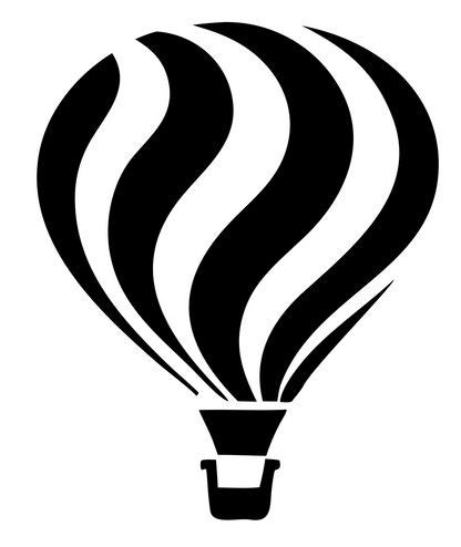 Flowing Wave Panel Balloon Adventure Emblem #ffffff/#000000