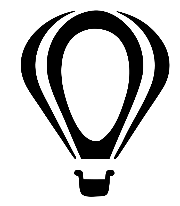 Bold Paneled Hot Air Balloon Flight Icon
