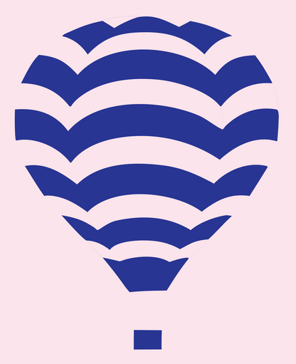 Scalloped Chevron Balloon Ascent Crest #fce4ec/#283593