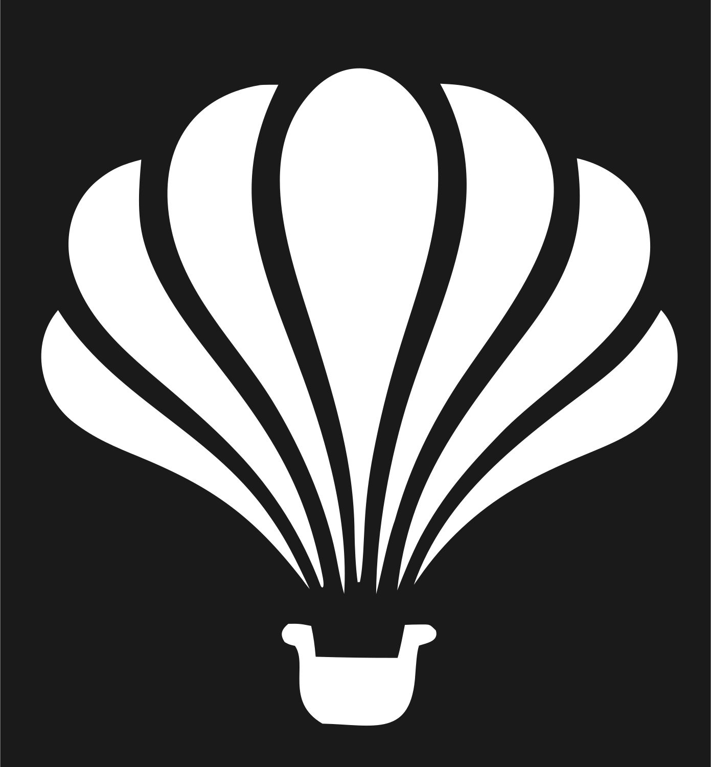 Hot Air Balloon Badge #1a1a1a/#ffffff