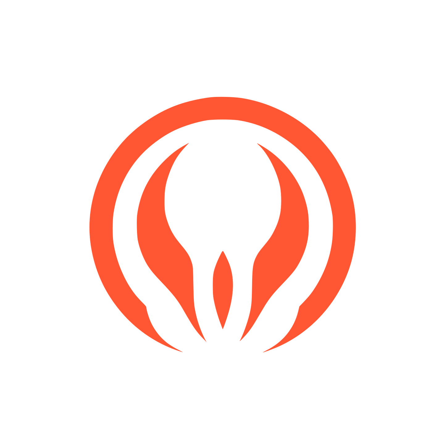 Halo Ring Logo #FF5733