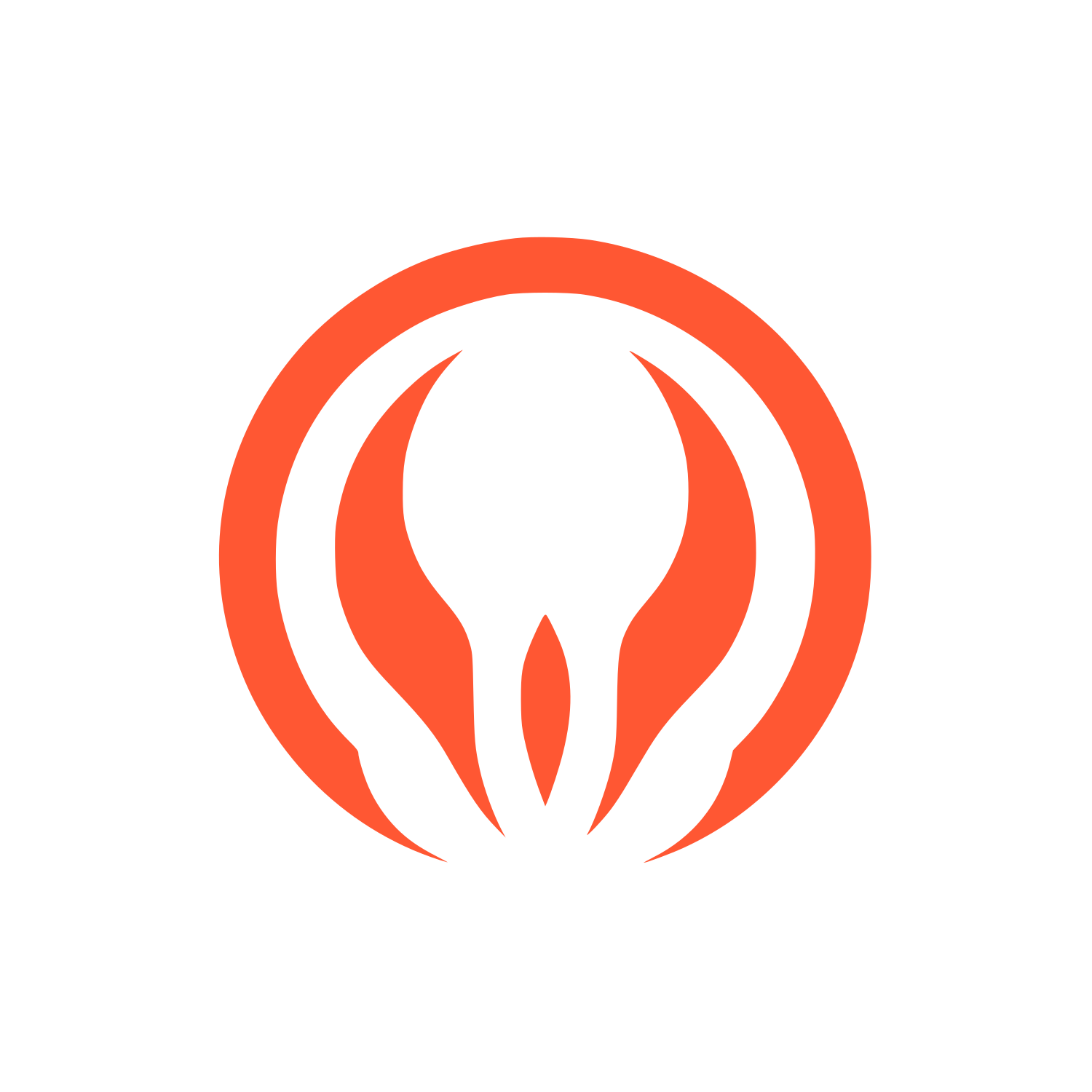 Halo Ring Logo #FF5733