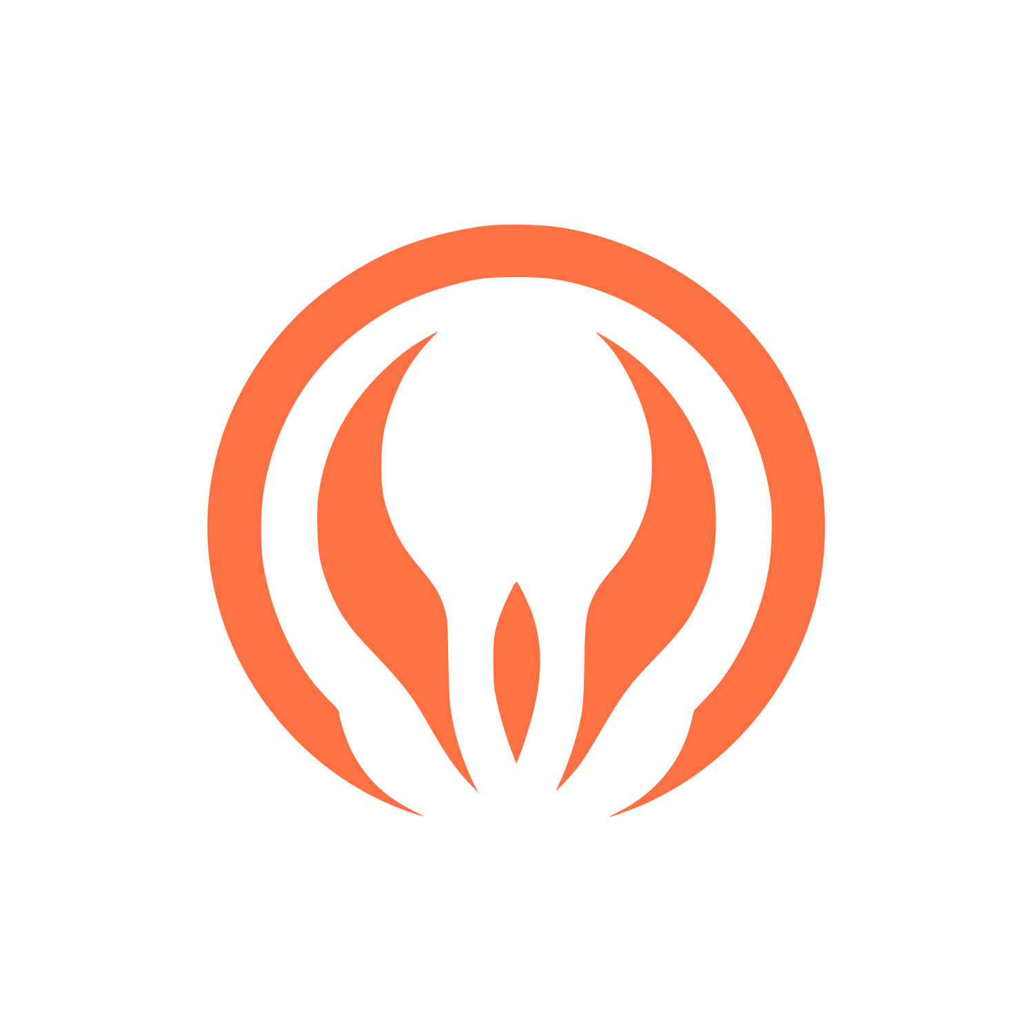 Halo Ring Logo #FF7043