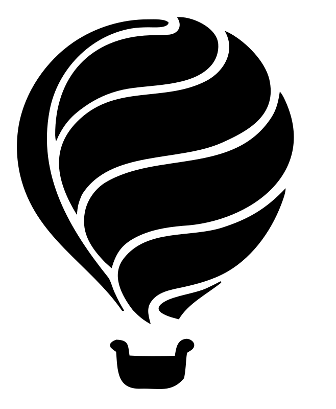 Swooping Ribbon Panel Balloon Basket Crest
