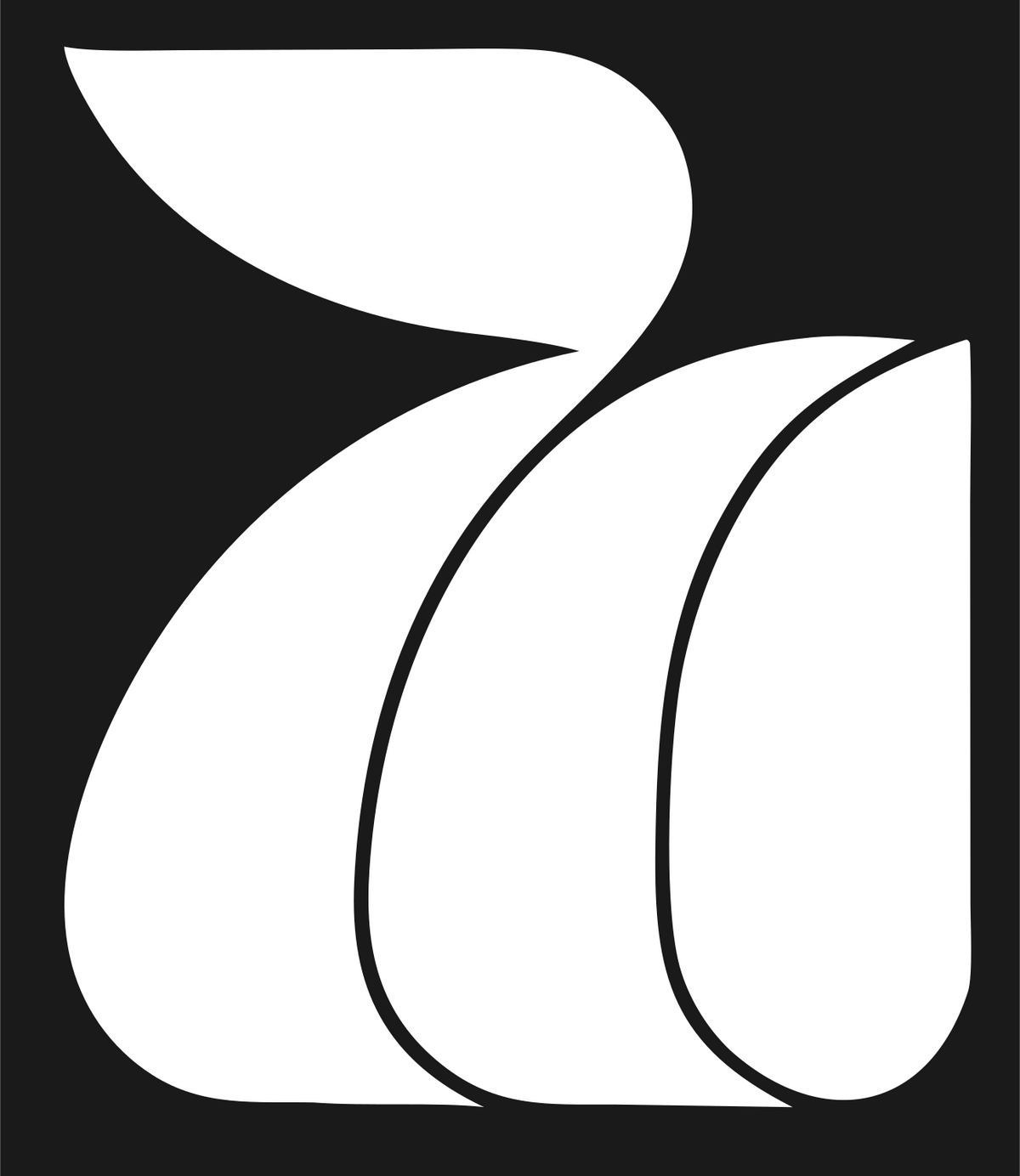 Bold Cat Tail Mark #1a1a1a/#ffffff